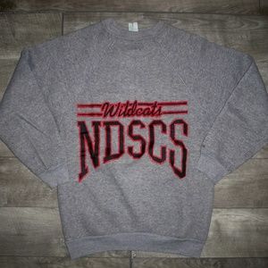 Vtg Discus North Dakota State College Wildcats Sweatshirt Pullover Jumper Large